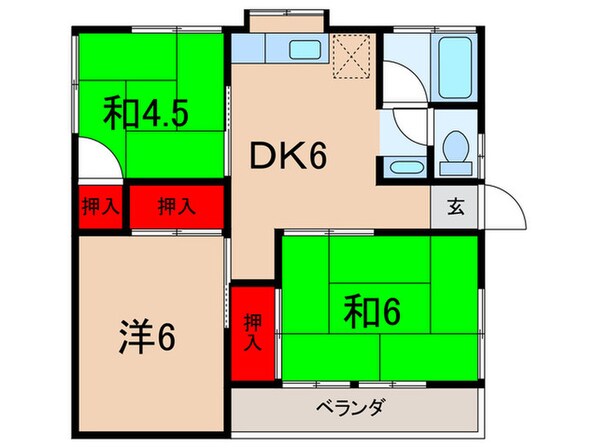 下田荘の物件間取画像